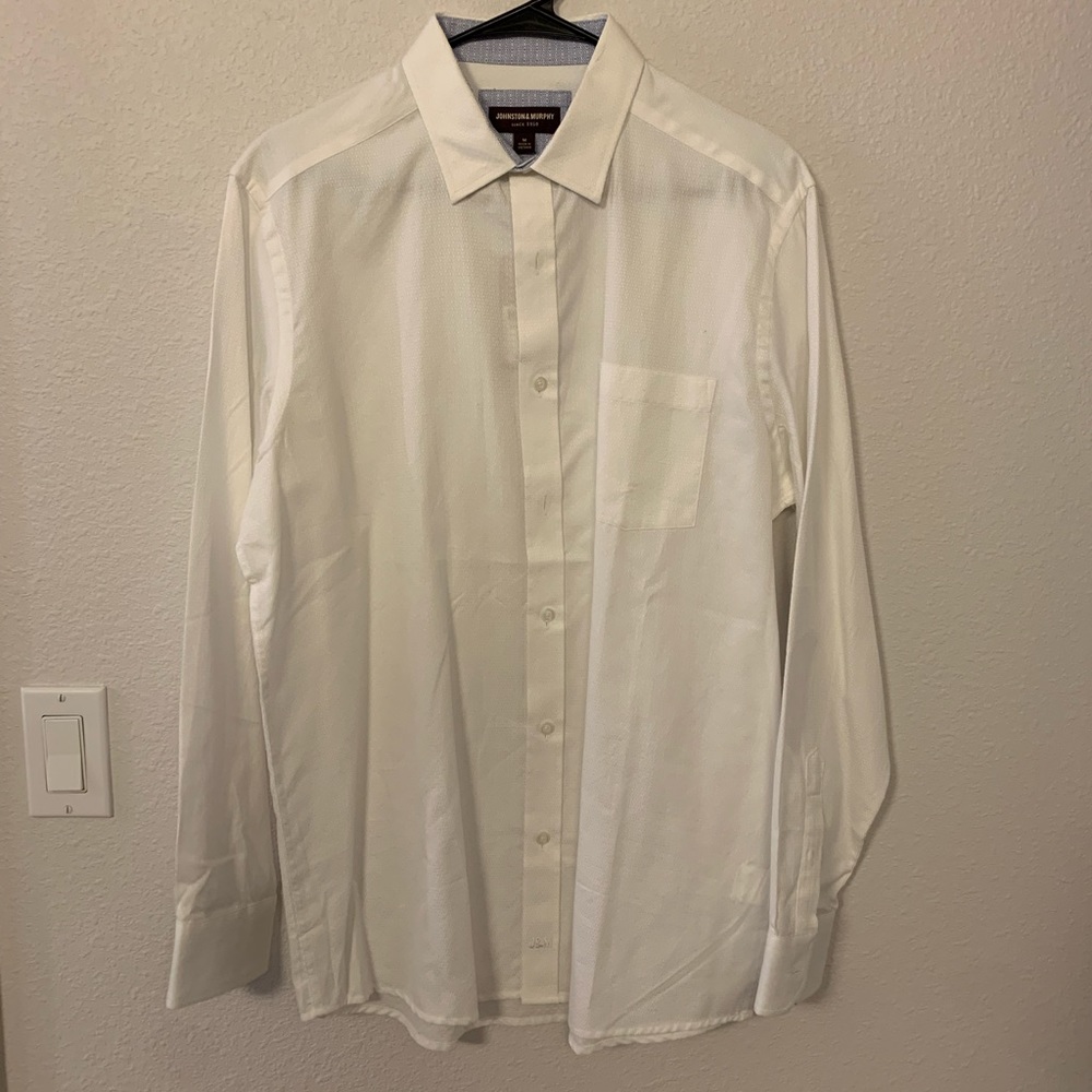 Johnston Murphy Mens Dress Button Down Shirt Mens Medium